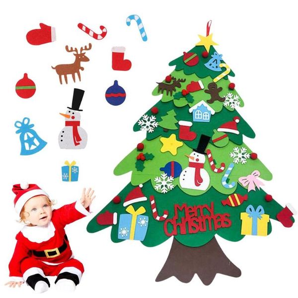 

christmas decorations felt tree diy detachable ornaments for kids