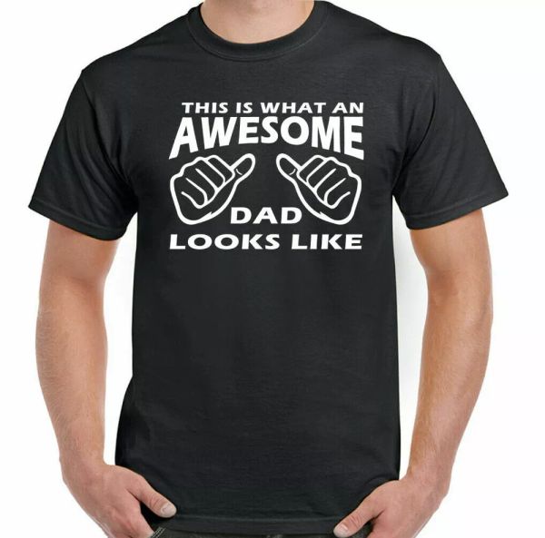 

awesome dad-mens funny father's day birthday, White;black