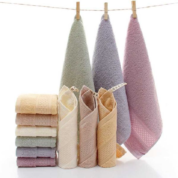 

towel 35x35cm square solid color couples face children soft absorbent wash cloth multicolor small handkerchief