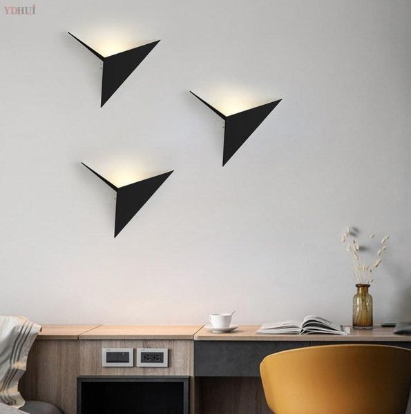 

wall lamp modern minimalist triangle shape led lamps nordic style indoor living room lights 3w ac85-265v simple lighting