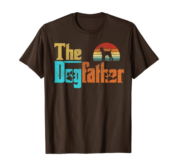 

vintage the dogfather airedale terrier fun dog owner tee, White;black