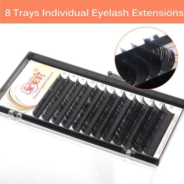 

boxs false mink eyelash extension 100% handmade korea silk individual lashes bcd curl soft fake makeup tools1