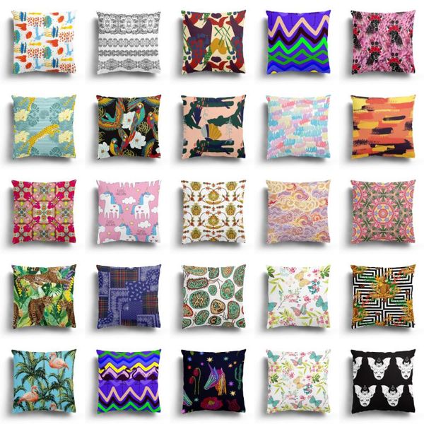 

cushion/decorative pillow creative geometry graffiti pillowcase super soft short plush car living room sofa home decoration large size jumbo