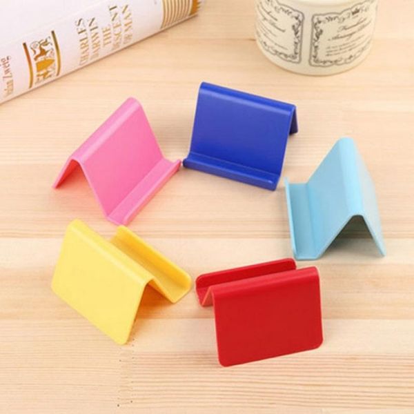 

hooks & rails plastic candy color mobile phone holder accessories portable deskstand table convenient household