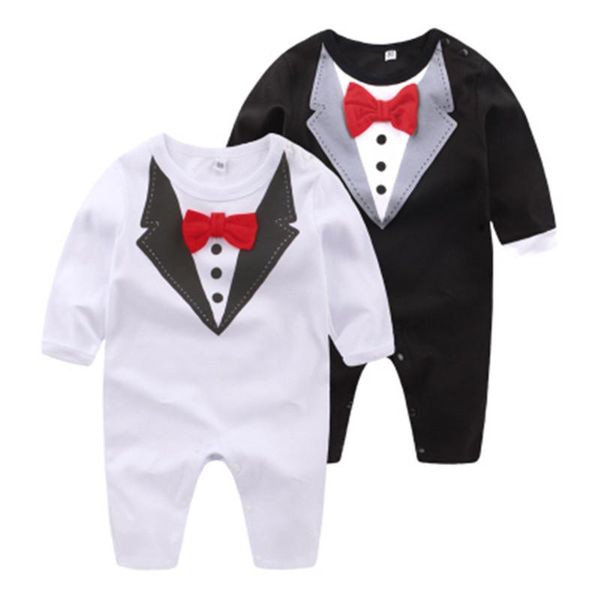 

jumpsuits baby boy rompers cotton full prince party overalls spring autumn toddler clothing set infant born boys clothes, Blue