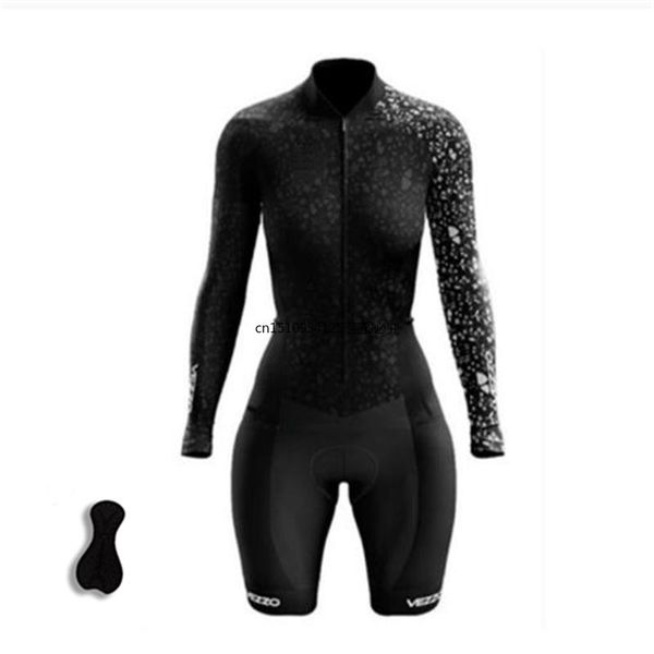 

racing sets women's triathlon suit summer long sleeve shorts cycling jersey skinsuit bicycle bike clothes jumpsuits, Black;blue