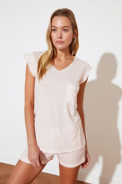 

trendyol knitted pajamas set thmss21pt1206 men's sleepwear, Black;brown