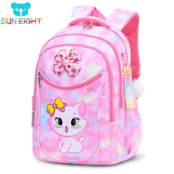 

school bags cute cat bow waterproof pink backpack girls book bag