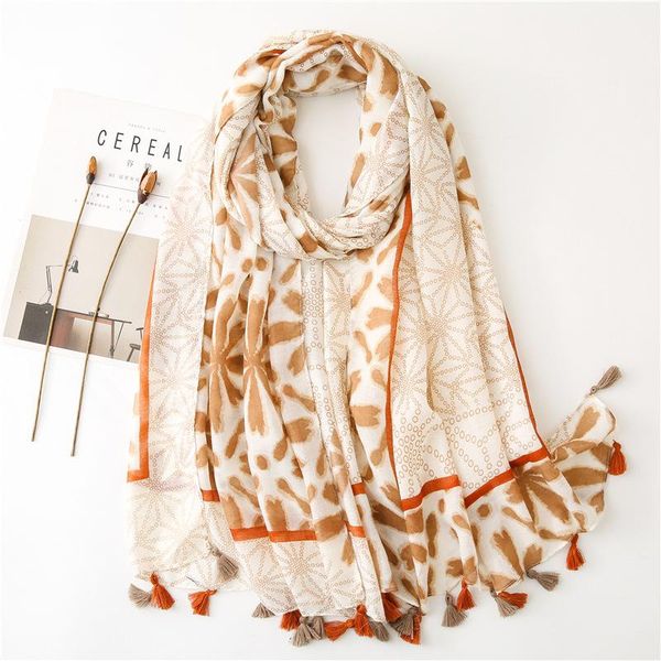 

scarves 2021 spain fashion women viscose scarf lotus floral tassel beach hijab shawls and wraps female foulard echarpe designer 180*90cm, Blue;gray