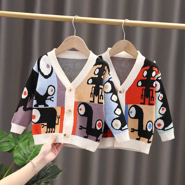 

2021 spring autumn children cartoon cardigan sweater boys clothes kids cute children's coats outerwear jackets clothing fashion y1024, Blue