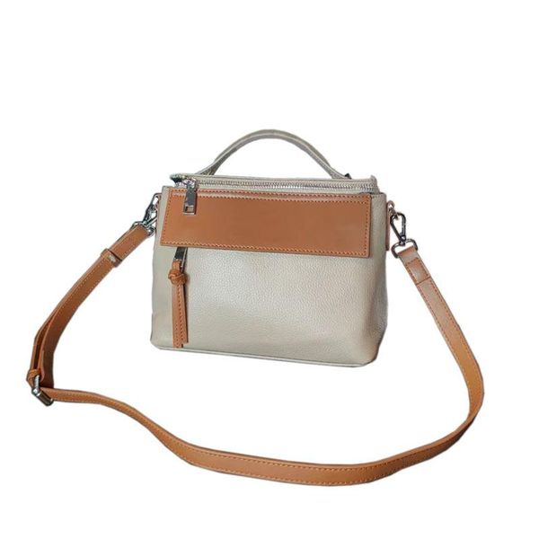 

evening bags 2021 early autumn leather handbags fashion hit color handbag layer messenger bag