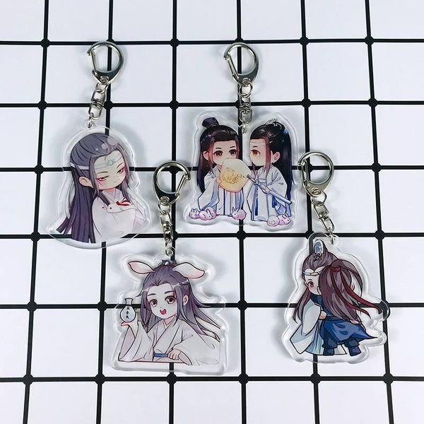 

Grandmaster of Demonic Cultivation Keychain Women Acrylic Cartoon Figure Lan Wangji Wei Wuxian Key Chain Mo Dao Zu Shi Llaveros