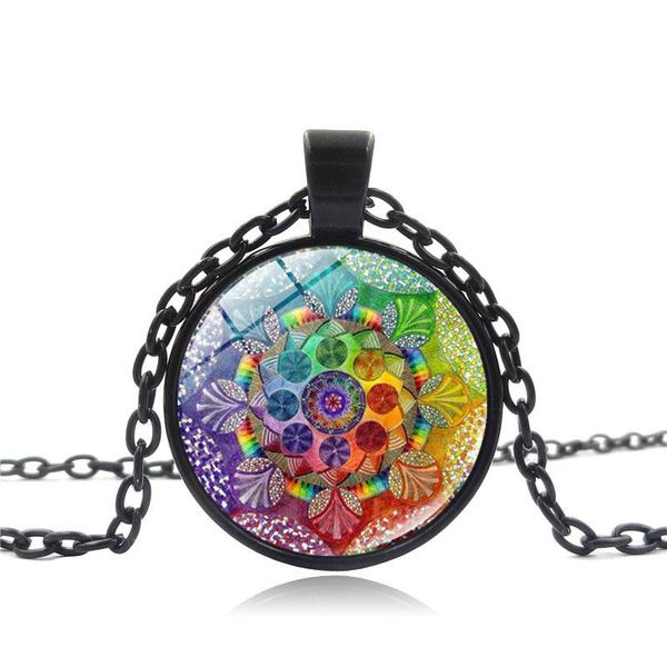 

pendants mandala necklace, Black