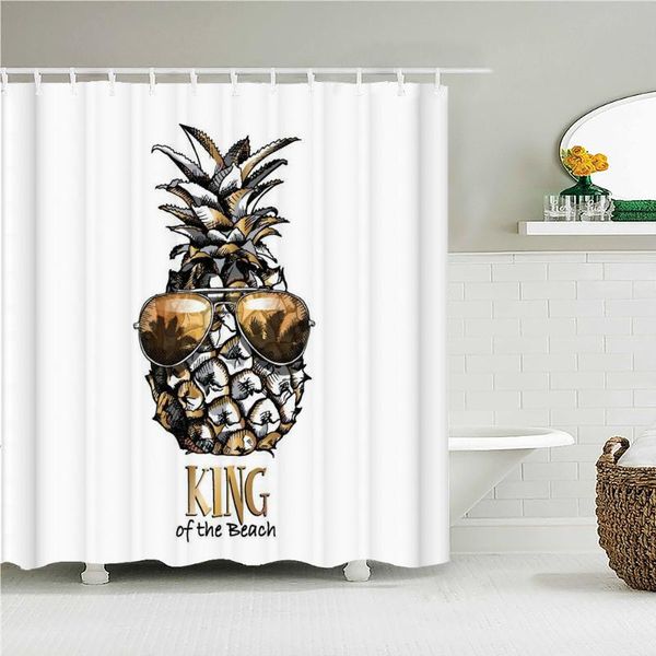 

shower curtains funny pineapple pattern bath curtain waterproof fabric creativity bathtub screen for bathroom home decor