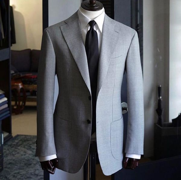 

men's suits & blazers (jacket+pants) handsome light grey slim fit 2 piece groom tuexdos for wedding formal prom suit party evening blaz, White;black