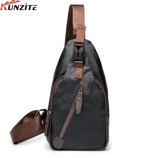 

waist bags kunzite trendy one-shoulder cross-body bag with zipper, waterproof chest for both men and women