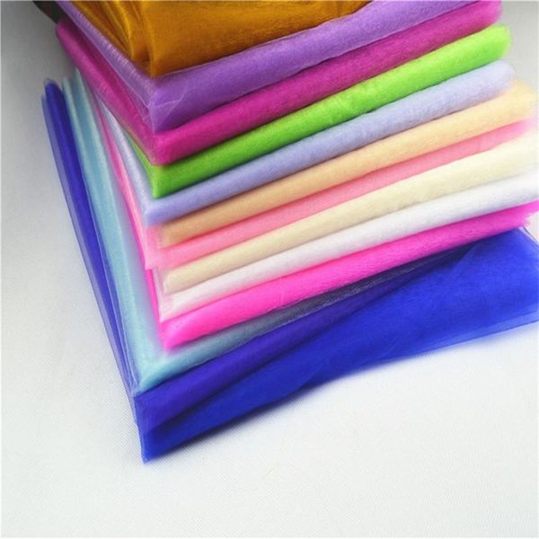 

48cm*5m crystal organza tulle fabric flower door handmade silk arches wedding decoration party supplies 7zsh015 decorative flowers & wreaths