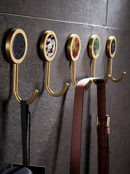 

european-style brass hook colorful shell clothes single kitchen and bathroom living room ideas hooks & rails