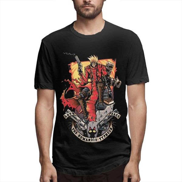 

men's t-shirts trigun the humanoid typhoon short sleeve t-shirt, White;black