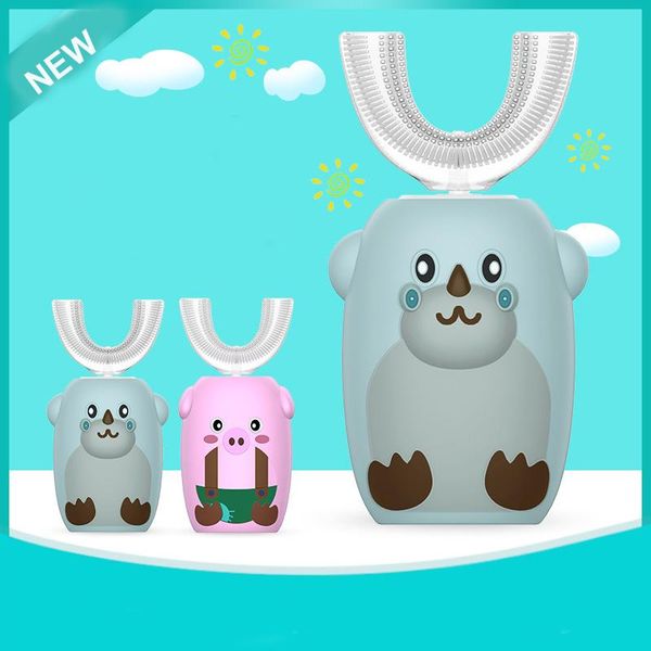 

smart electric toothbrush children for kids 360 degrees u silicon usb automatic ultrasonic teeth tooth brush cartoon pattern