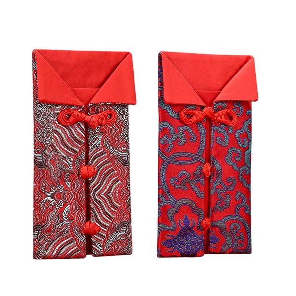 

gift wrap year embroidered red envelopes wedding chinese envelope spring festival fabric packet 2021