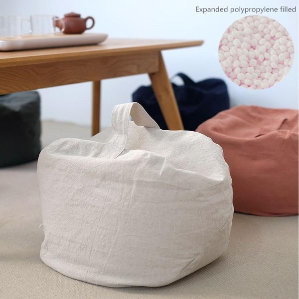 

cushion/decorative pillow japanese style cotton linen futon round floor cushion epp filled tatami seat furniture seating