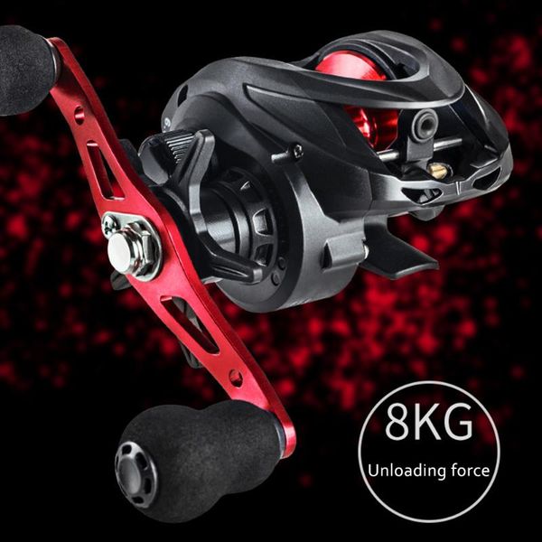 

baitcasting reels universal fishing reel 6.3:1 high speed gear ratio saltwater 8kg max drag metal spool