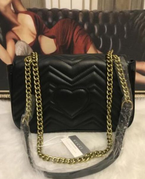 

luxury designer new style marmont shoulder bags women gold chain cross body bag pu leathers handbags purse female fashions womens