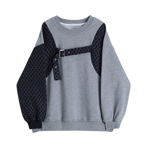 

sweater female big fashion spring 2021 asymmetric ash mended round sleeve, White;black