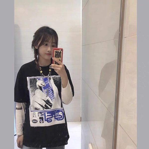 

tee 20ss1:1 quality loosely available phone cavan empt t harajuku cavempt t-shirts of men's women, White;black