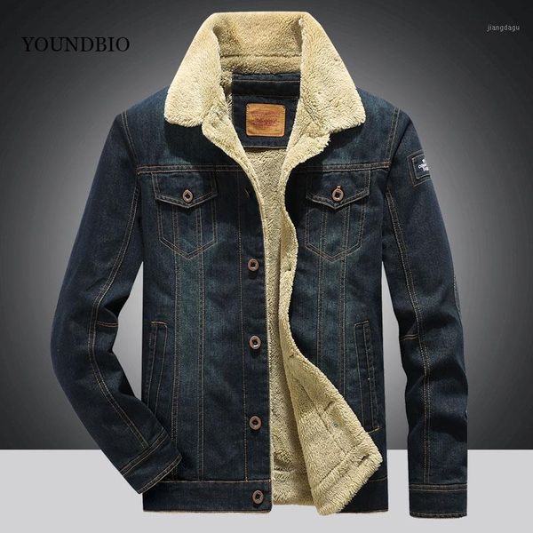 

men's jackets 2021 masculine jacket men keep warm and velvet thickening jean casual fashion assault locomotive coat, Black;brown