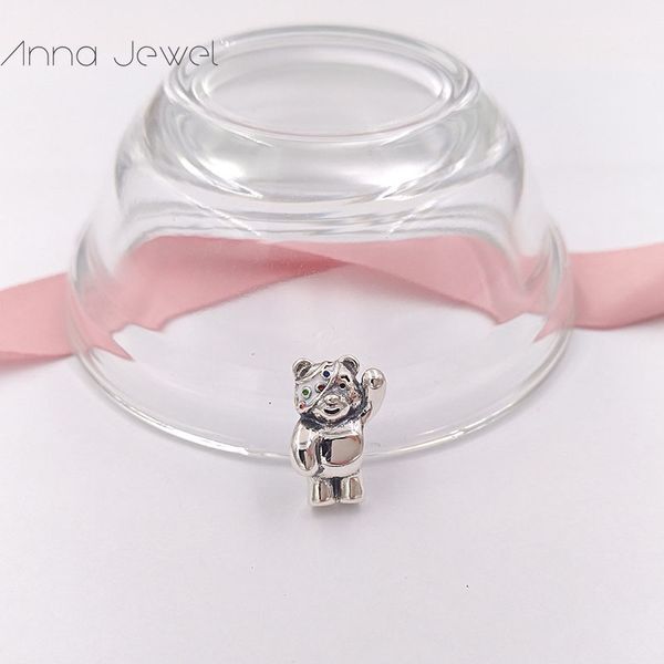 Charms für Schmuckherstellungsset Vibrant Pudsey Bear Pandora 925 Silber Tennisarmband Perlen Kinder Damen Herren Kette Armreifen Halskette Anhänger Geburtstagsgeschenk 796255ENMX