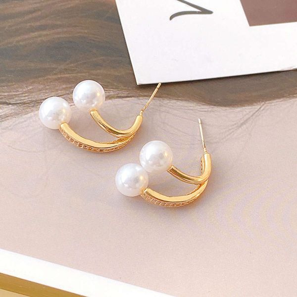

sterling pearl earrings female temperament fashion simple earrings