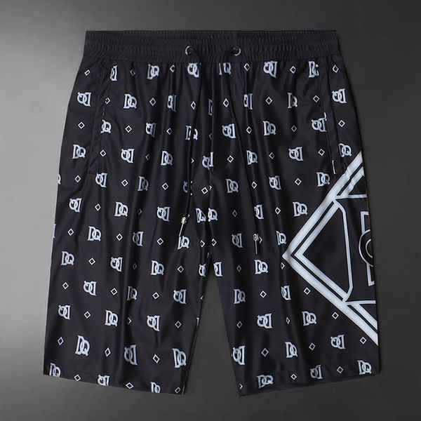 

shorts summer thin ice skate men's fashion brand printing loose elastic 5-point pants decor beach, White;black