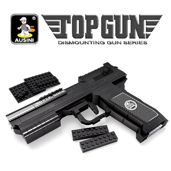 

ausini 22512 desert eagle pistol 373 boys' toy plastic blocks