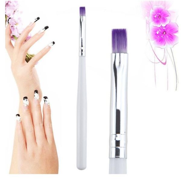 

nail art kits painting brush uv gel manicure white handle draw pen non-corroding polish builder gradient tool t0554
