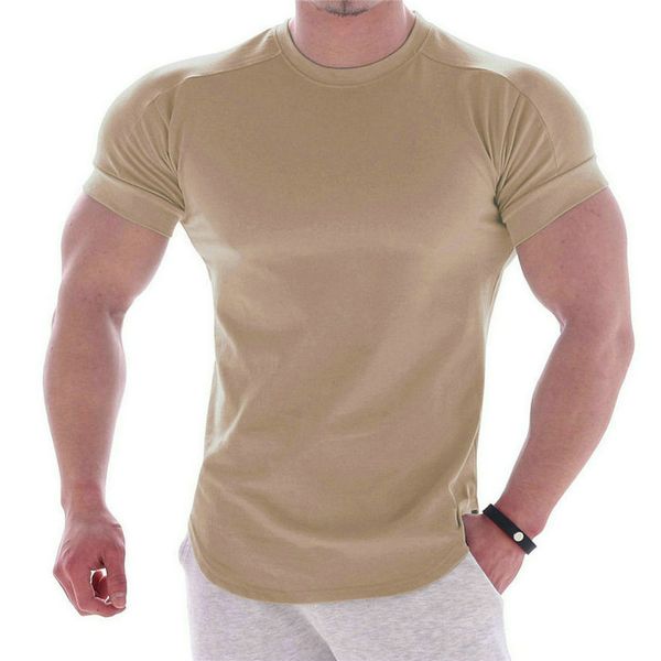 220 Erkekler Bahar Sporting Üst Formalar Tee Gömlek Yaz Kısa Kollu Spor Tişört Pamuk Erkek Giyim Spor T Gömlek