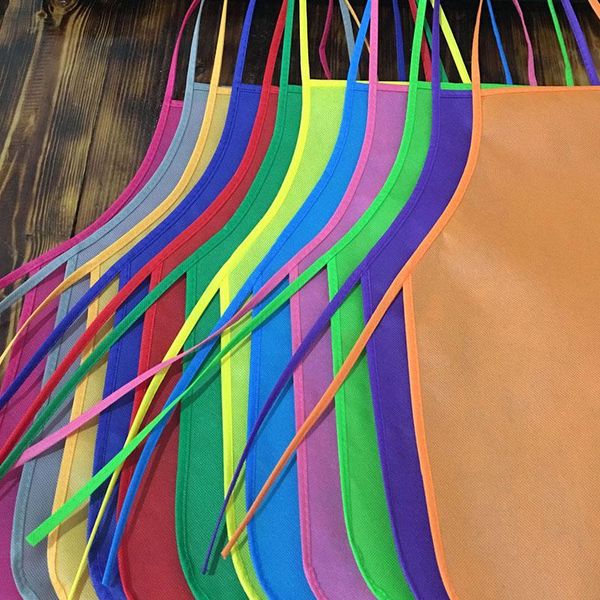 

aprons 12 color children waterproof non-woven painting kids apron antifouling for activities art class craft
