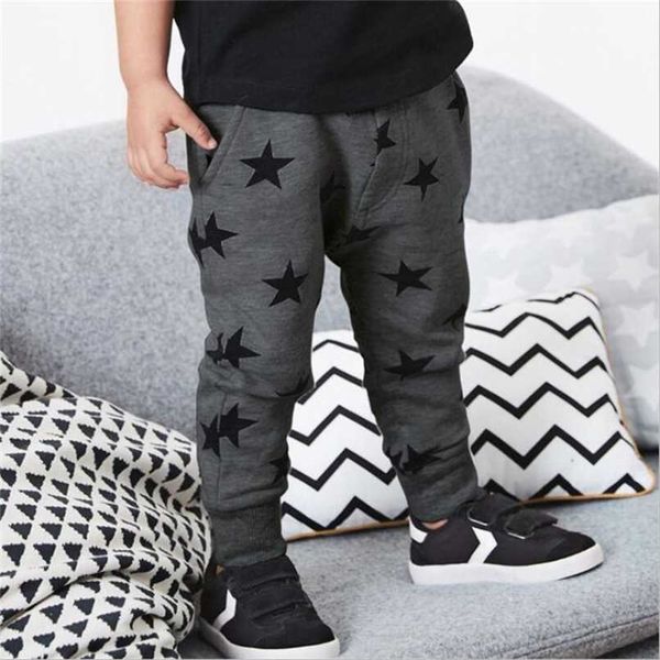 

boys children warm clothing sweatpants winter cotton cartoon stars print cute pants for boys clothes baby kids boys trousers 211214, Blue