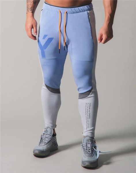 

japan&uk 2021 jogging men sports patchwork pants for training gym cotton running hombre trousers mens wlxx2 men's, Black