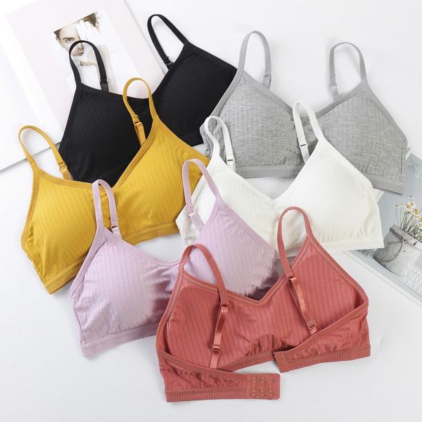 

camisoles & tanks women's bras underwear push-up pure cotton elastic fashion ins sports watches underwe, Black;white