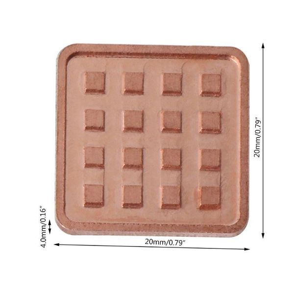 

fans & coolings 39xd 5pcs copper heat sink adhesive back heatsink cooler for vga gpu miniature radiator ddr3 memory ic chipset cooling