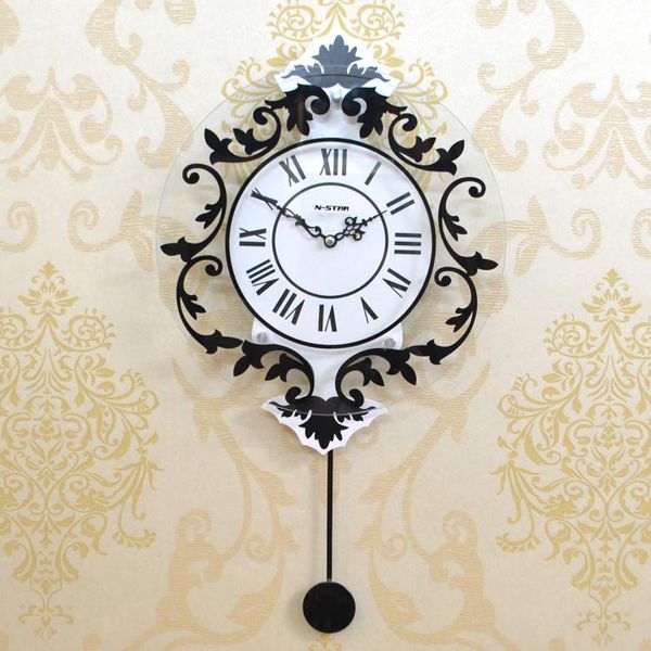 

wall clocks silent swing clock modern design european living room fashion bedroom personality home decor