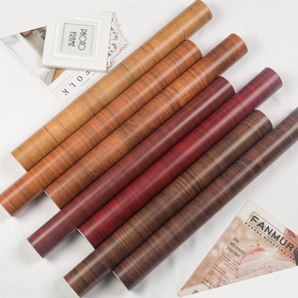 

window stickers wood stripe pvc home decor films diy decorative sticky paper decals waterproof self-adhesive wall furnitures doors
