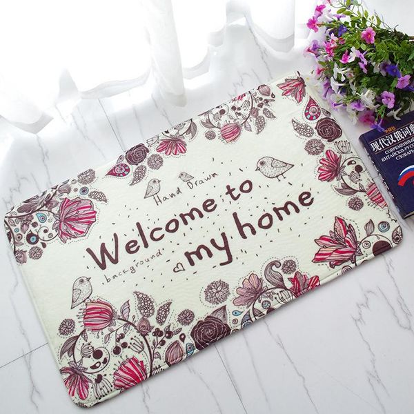 

carpets welcome bird mat eiffel tower floor doormat decorate landscape home front door carpet absorbent non-slip bathtub mattress