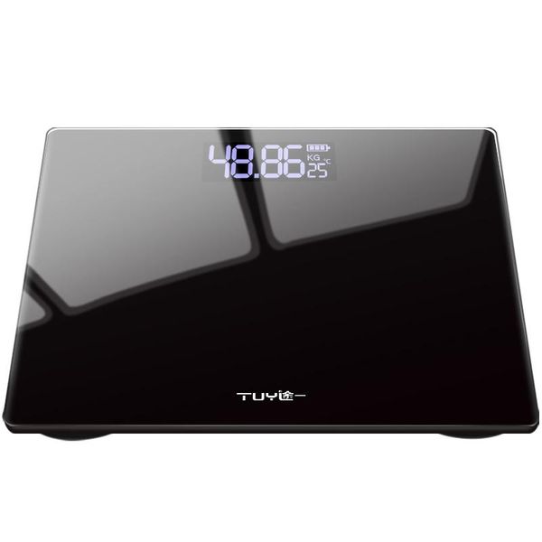 

black digital scales home electronic led bathroom precision scale weight body fat bilancia pesapersone household products dh50tz smart