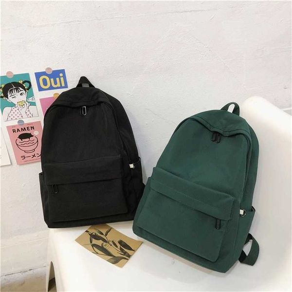 

backpack women backpack solid waterproof women shoulder bag black school bag for teenage girl children backpacks travel bag 202211