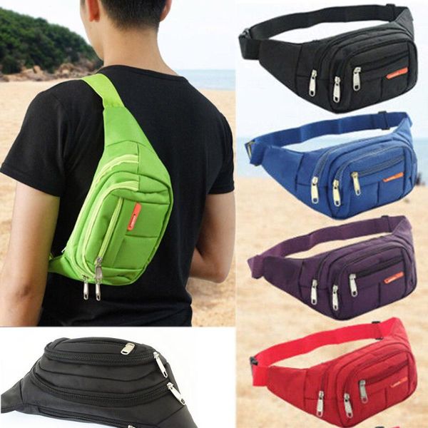 

waist bags arrival nylon canvas zippered secure bum bag travel holiday money document pouch portable mens casual out cases
