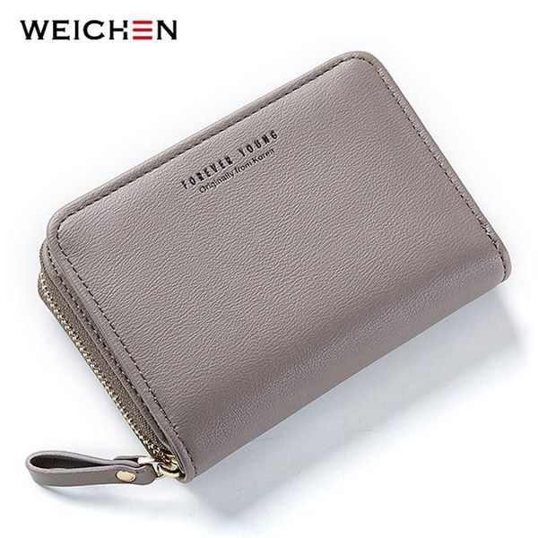 

women wallet many departments card holder foldable ladies small purse zipper case female wallets, Red;black