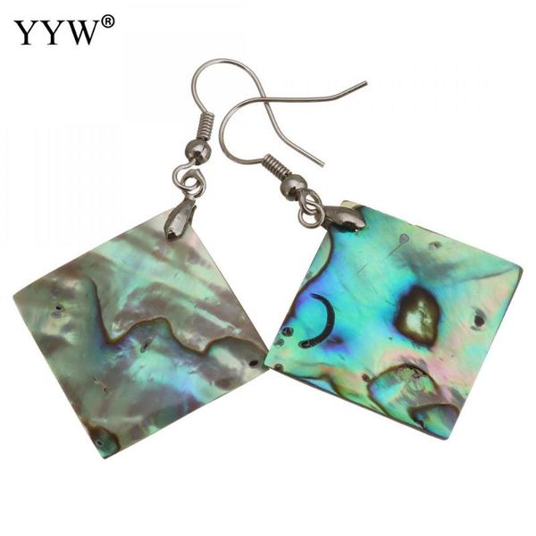 

dangle & chandelier shell earrings brass with abalone silver color plated for woman 52mm sold by pair